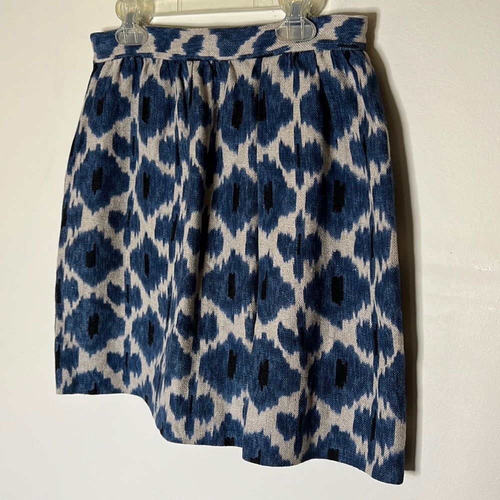 Michael Kors Linen Patterned A-line Mini Skirt